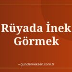 Rüyada İnek Görmek